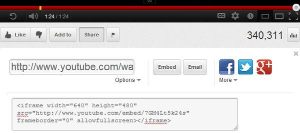 Embed Youtube